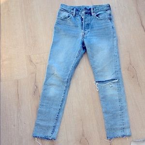 Levis 501 high waisted  selvedge style
